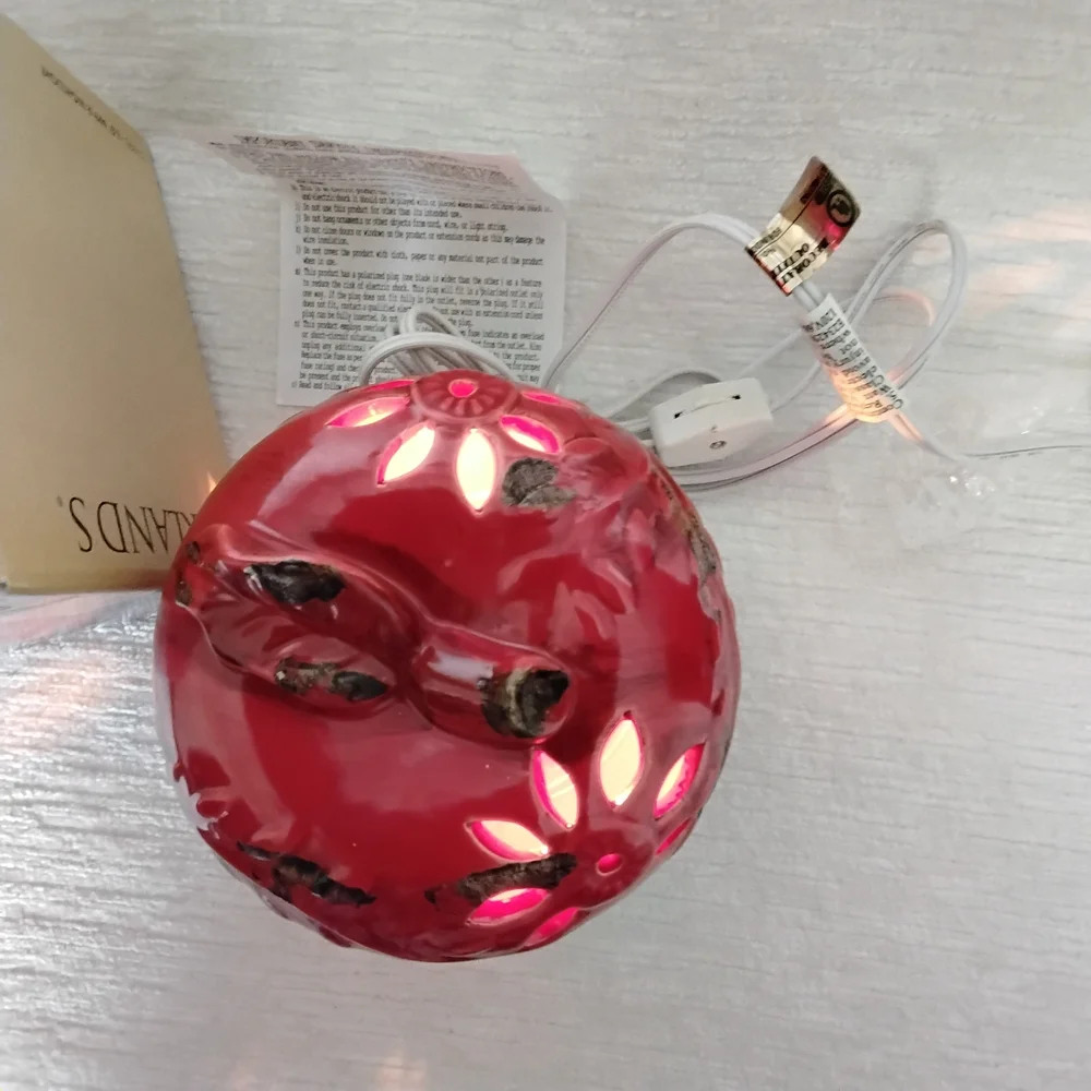 Kirklands Ceramic Red Rustic 5.5 Apple 